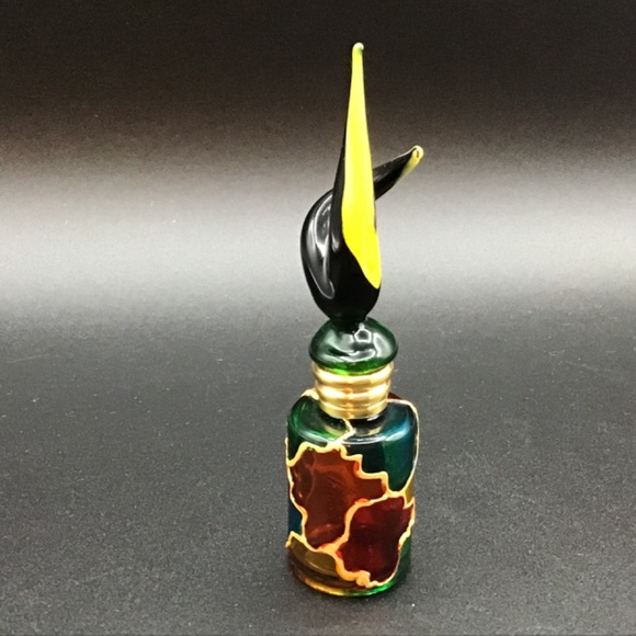 Vintage Mosaic coloured mini perfume bottle with decorative art Tall Sto… - Picture 2 of 6